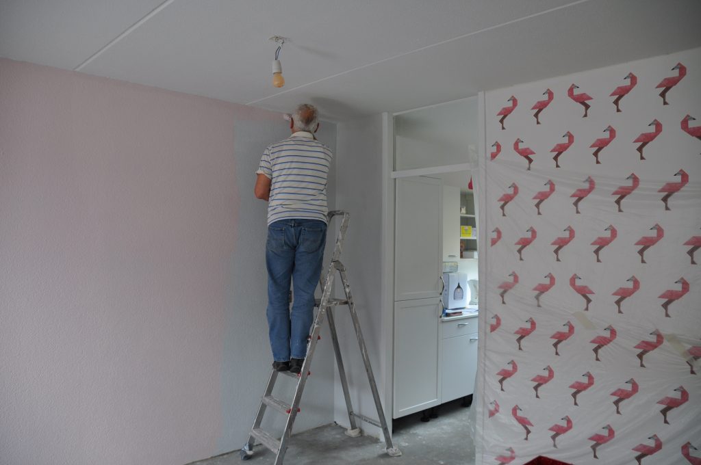 roze woonkamer